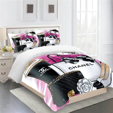 pink chanel duvet cover|cheap Chanel comforter set.